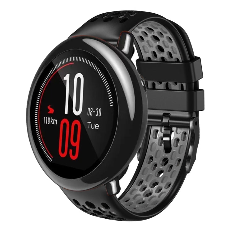 For Amazfit Pace 22mm Two-Color Breathable Silicone Watch Band