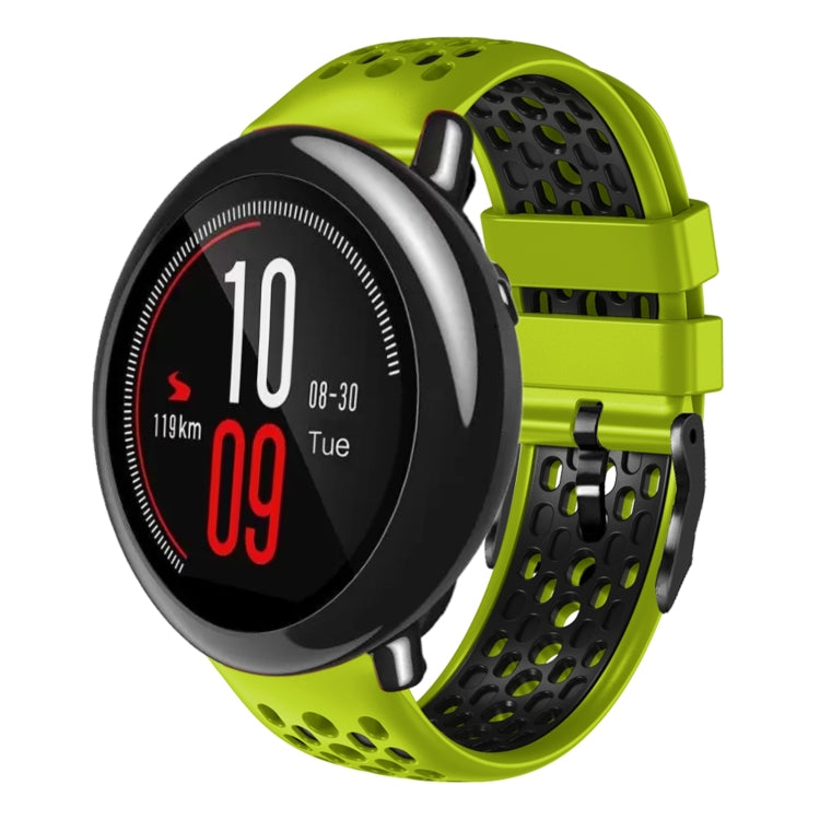 For Amazfit Pace 22mm Two-Color Breathable Silicone Watch Band