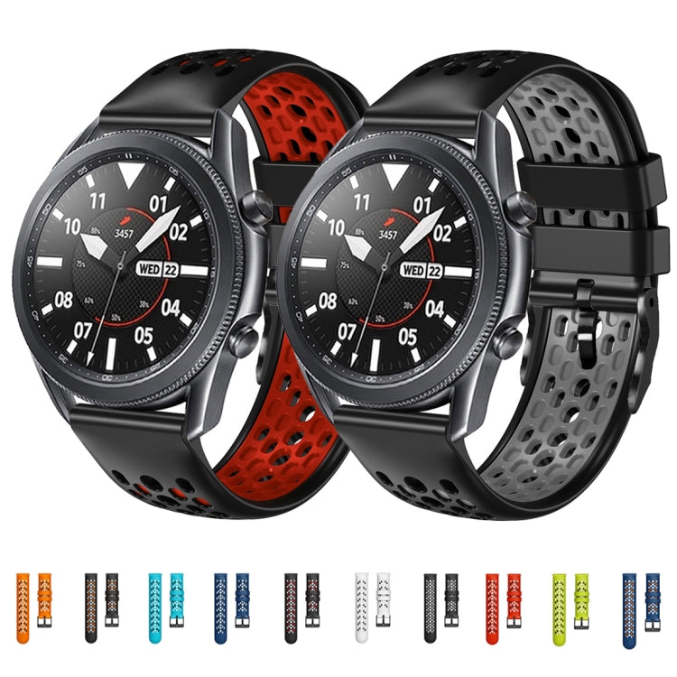 For Amazfit Pace 22mm Two-Color Breathable Silicone Watch Band