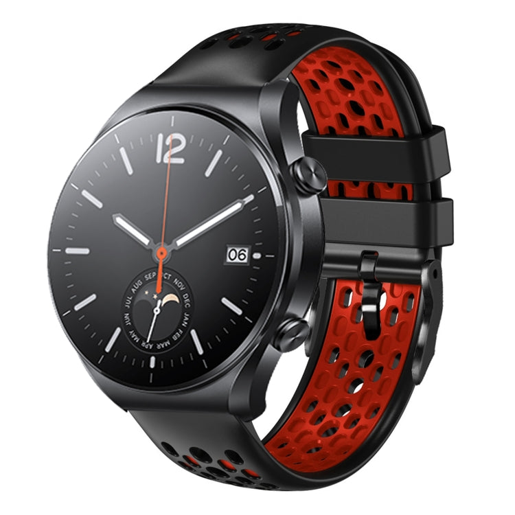 For Xiaomi MI Watch S1 22mm Two-Color Breathable Silicone Watch Band