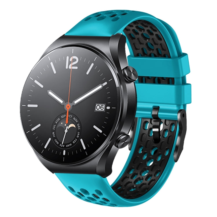 For Xiaomi MI Watch S1 22mm Two-Color Breathable Silicone Watch Band