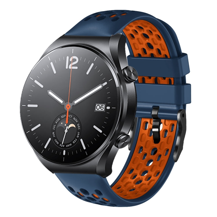 For Xiaomi MI Watch S1 22mm Two-Color Breathable Silicone Watch Band