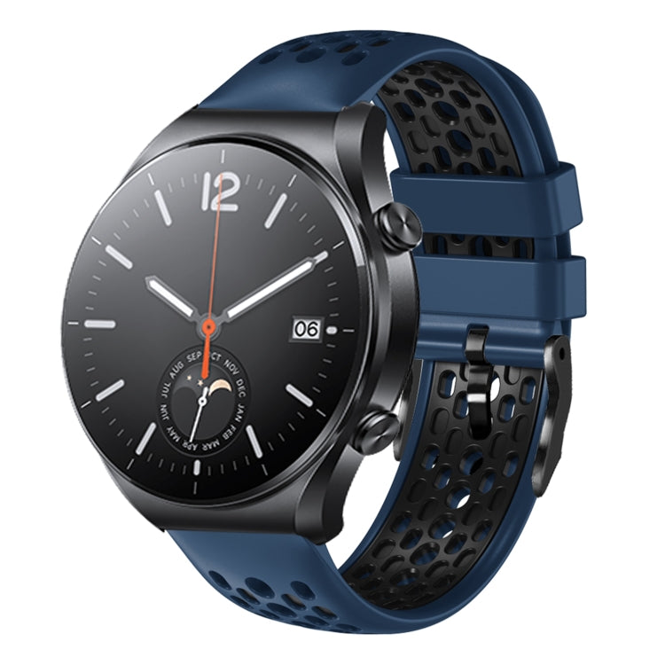 For Xiaomi MI Watch S1 22mm Two-Color Breathable Silicone Watch Band