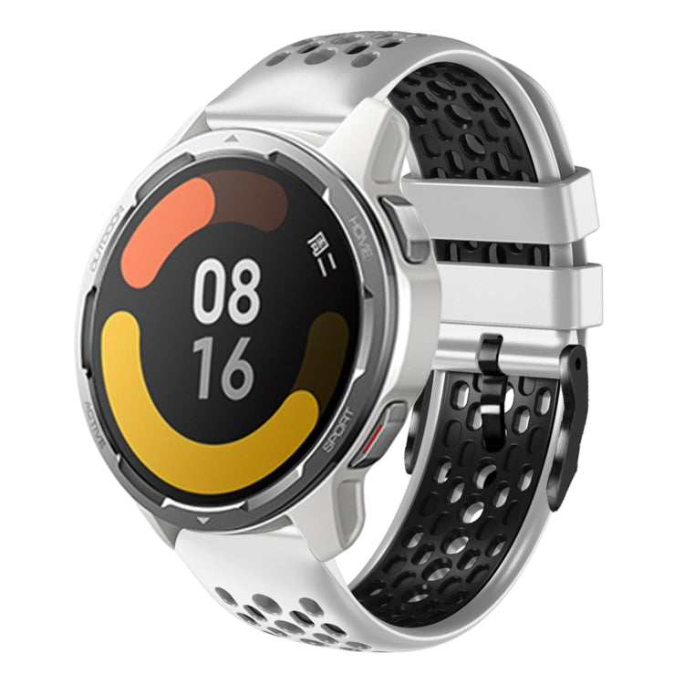 For Xiaomi MI Watch Color 2 22mm Two-Color Breathable Silicone Watch Band