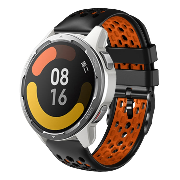 For Xiaomi MI Watch Color 2 22mm Two-Color Breathable Silicone Watch Band