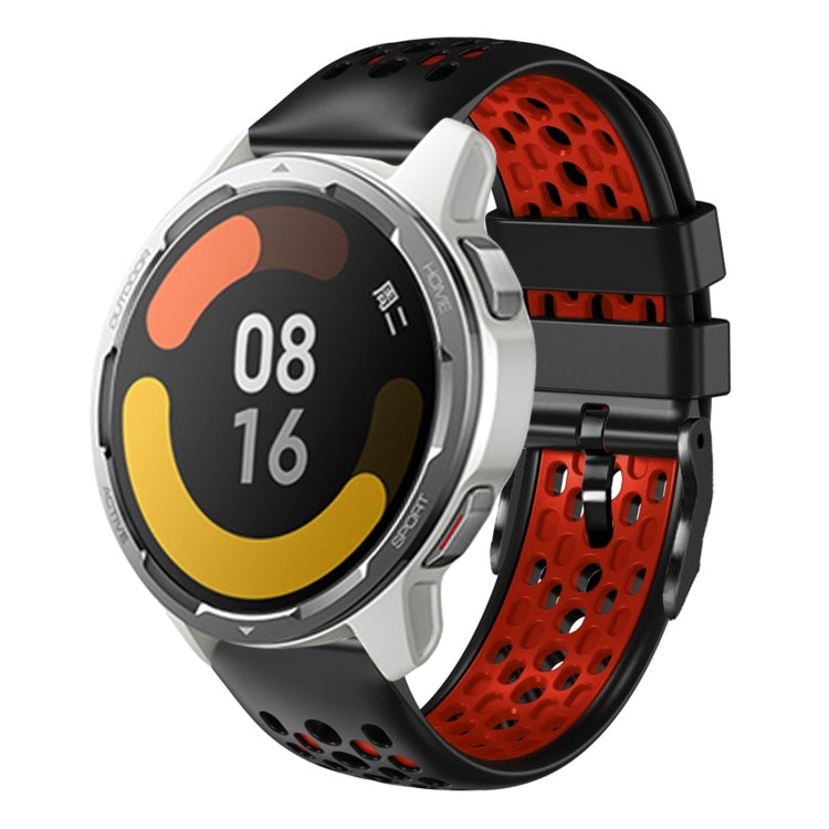 For Xiaomi MI Watch Color 2 22mm Two-Color Breathable Silicone Watch Band