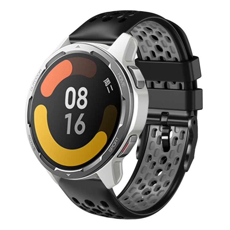 For Xiaomi MI Watch Color 2 22mm Two-Color Breathable Silicone Watch Band