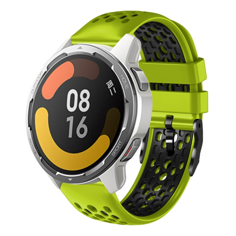 For Xiaomi MI Watch Color 2 22mm Two-Color Breathable Silicone Watch Band