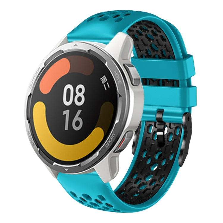 For Xiaomi MI Watch Color 2 22mm Two-Color Breathable Silicone Watch Band