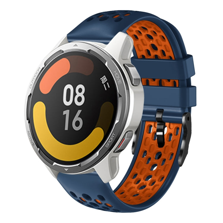 For Xiaomi MI Watch Color 2 22mm Two-Color Breathable Silicone Watch Band