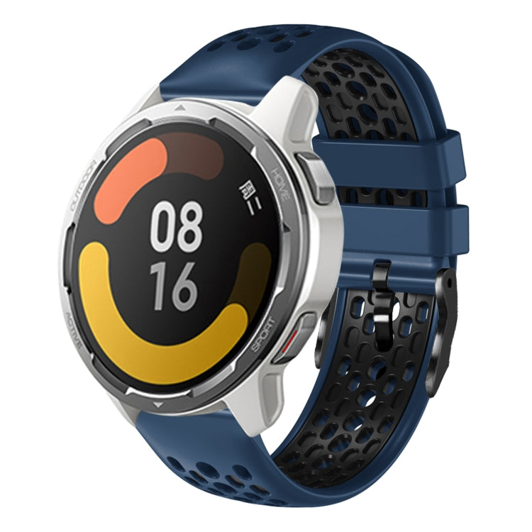 For Xiaomi MI Watch Color 2 22mm Two-Color Breathable Silicone Watch Band