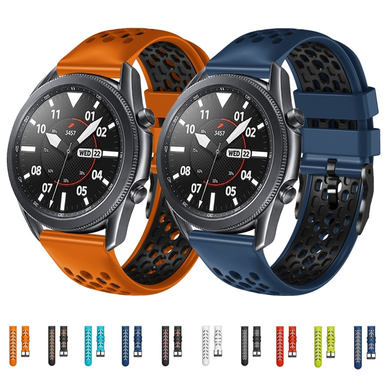 For Xiaomi MI Watch Color 2 22mm Two-Color Breathable Silicone Watch Band