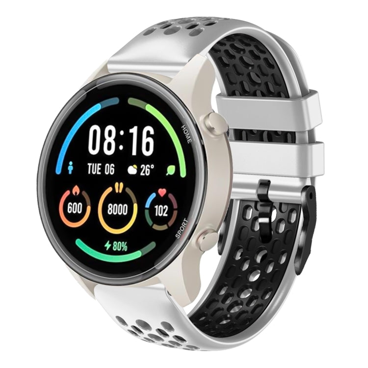 For Xiaomi MI Watch Sport 22mm Two-Color Breathable Silicone Watch Band