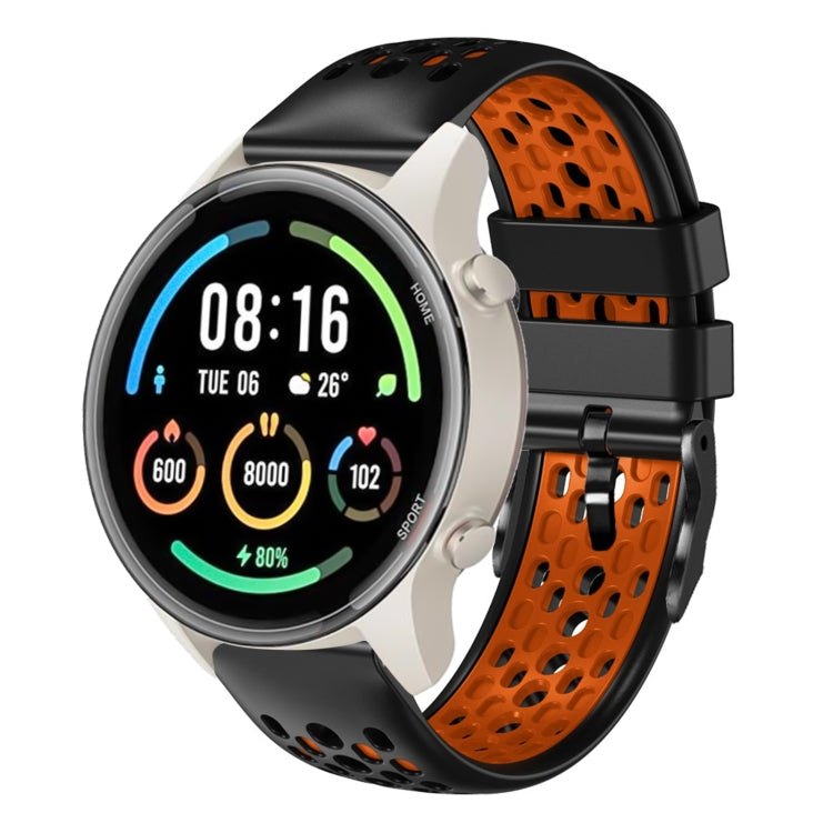For Xiaomi MI Watch Sport 22mm Two-Color Breathable Silicone Watch Band