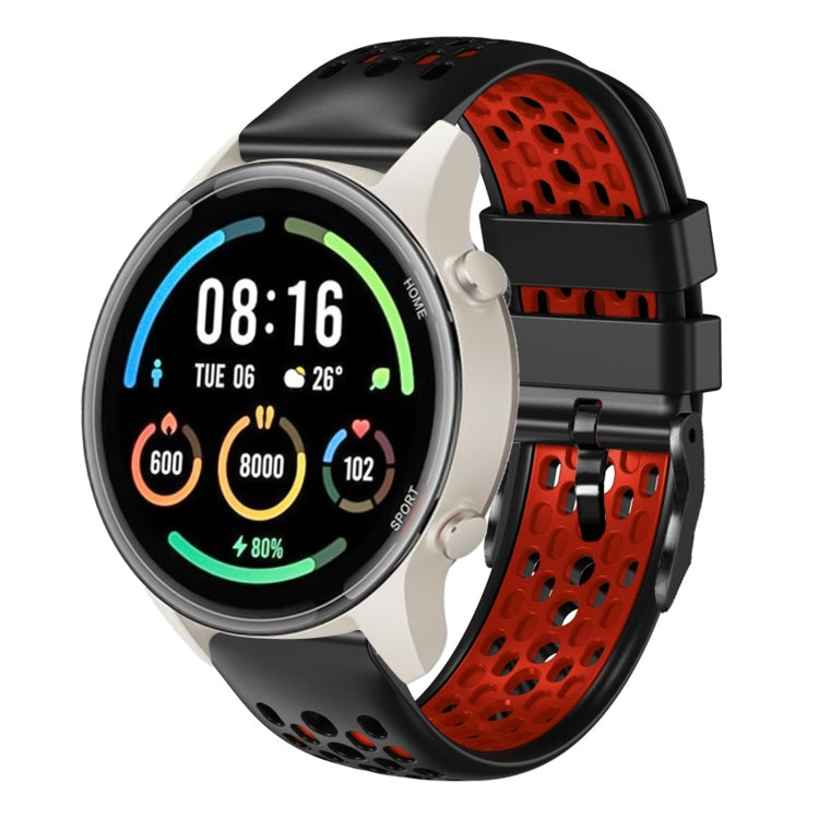 For Xiaomi MI Watch Sport 22mm Two-Color Breathable Silicone Watch Band