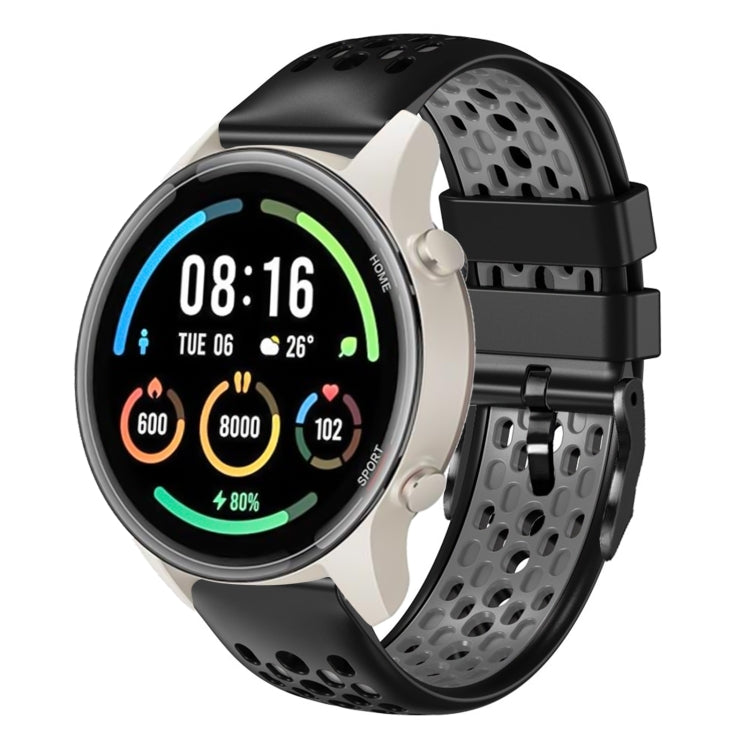 For Xiaomi MI Watch Sport 22mm Two-Color Breathable Silicone Watch Band