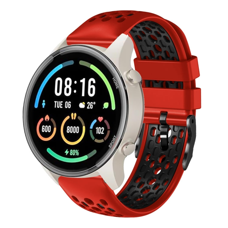 For Xiaomi MI Watch Sport 22mm Two-Color Breathable Silicone Watch Band