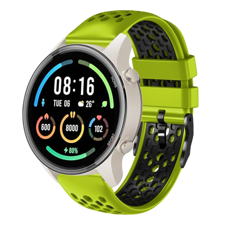 For Xiaomi MI Watch Sport 22mm Two-Color Breathable Silicone Watch Band