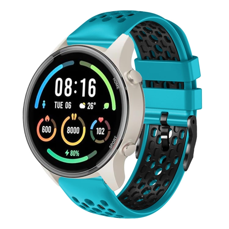 For Xiaomi MI Watch Sport 22mm Two-Color Breathable Silicone Watch Band