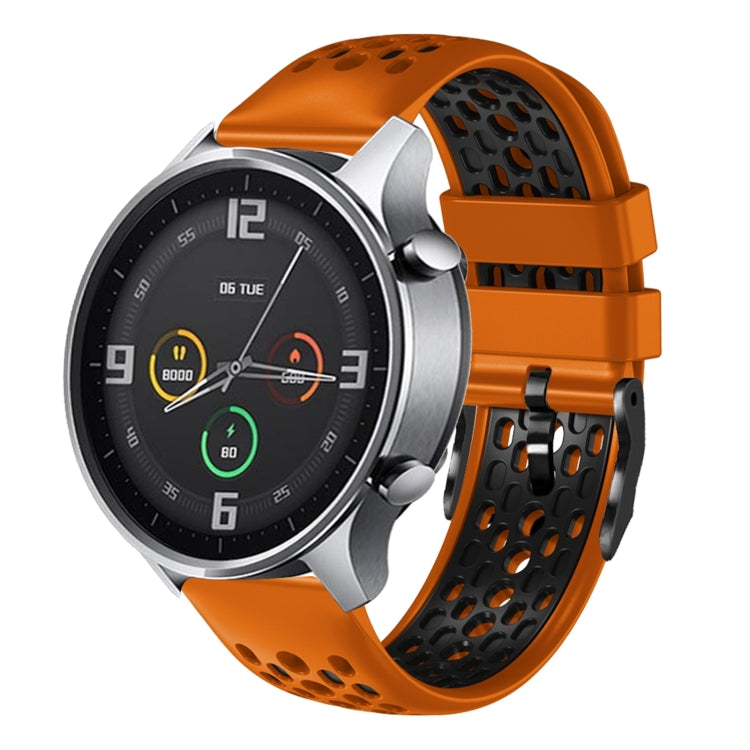 For Xiaomi MI Watch Color 22mm Two-Color Breathable Silicone Watch Band