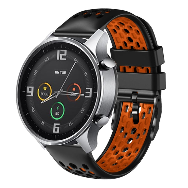 For Xiaomi MI Watch Color 22mm Two-Color Breathable Silicone Watch Band