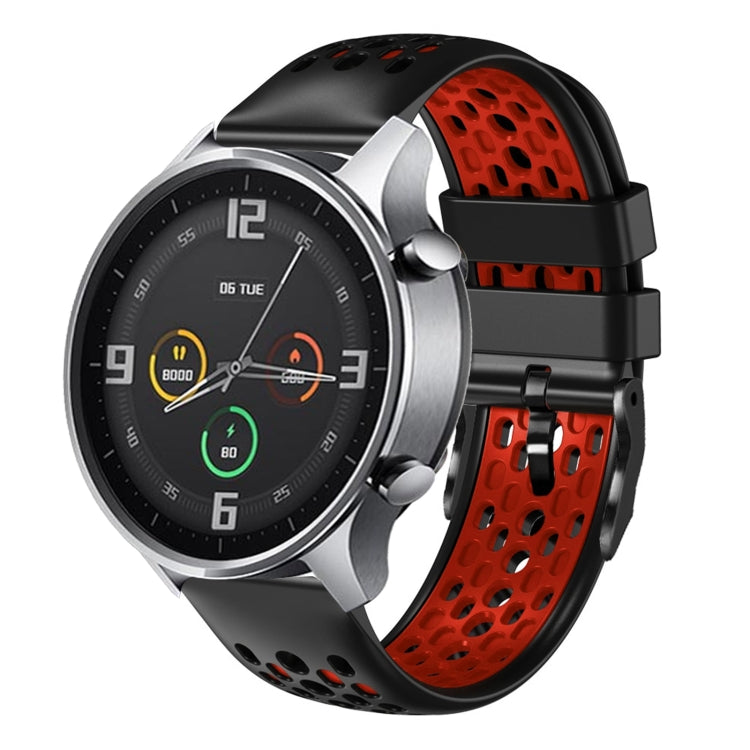 For Xiaomi MI Watch Color 22mm Two-Color Breathable Silicone Watch Band