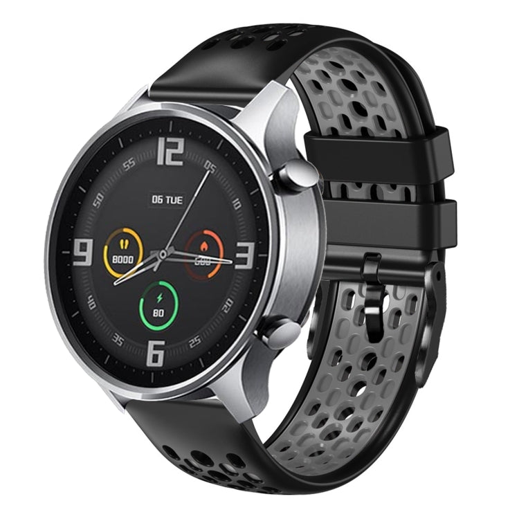 For Xiaomi MI Watch Color 22mm Two-Color Breathable Silicone Watch Band