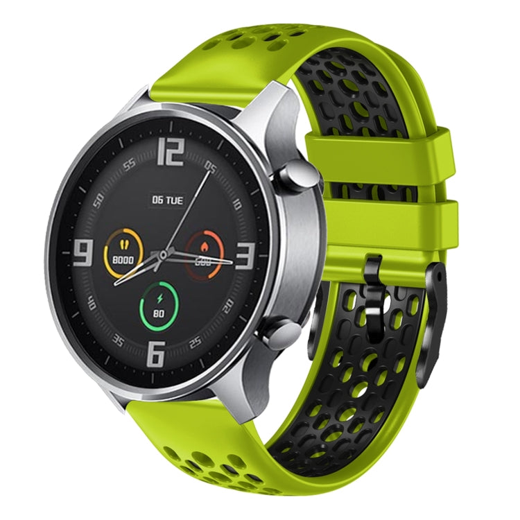 For Xiaomi MI Watch Color 22mm Two-Color Breathable Silicone Watch Band