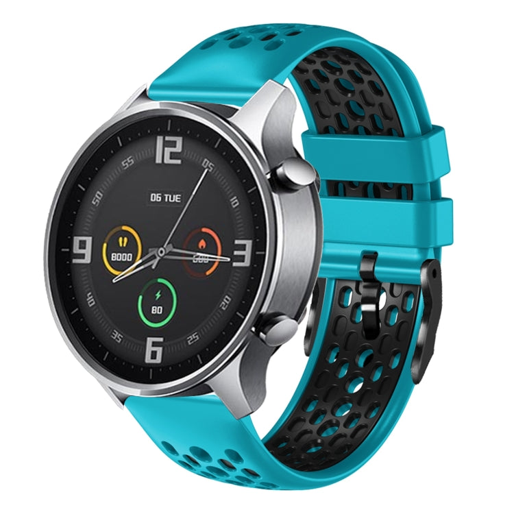 For Xiaomi MI Watch Color 22mm Two-Color Breathable Silicone Watch Band