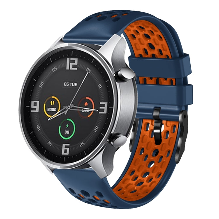 For Xiaomi MI Watch Color 22mm Two-Color Breathable Silicone Watch Band