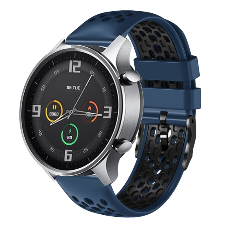For Xiaomi MI Watch Color 22mm Two-Color Breathable Silicone Watch Band