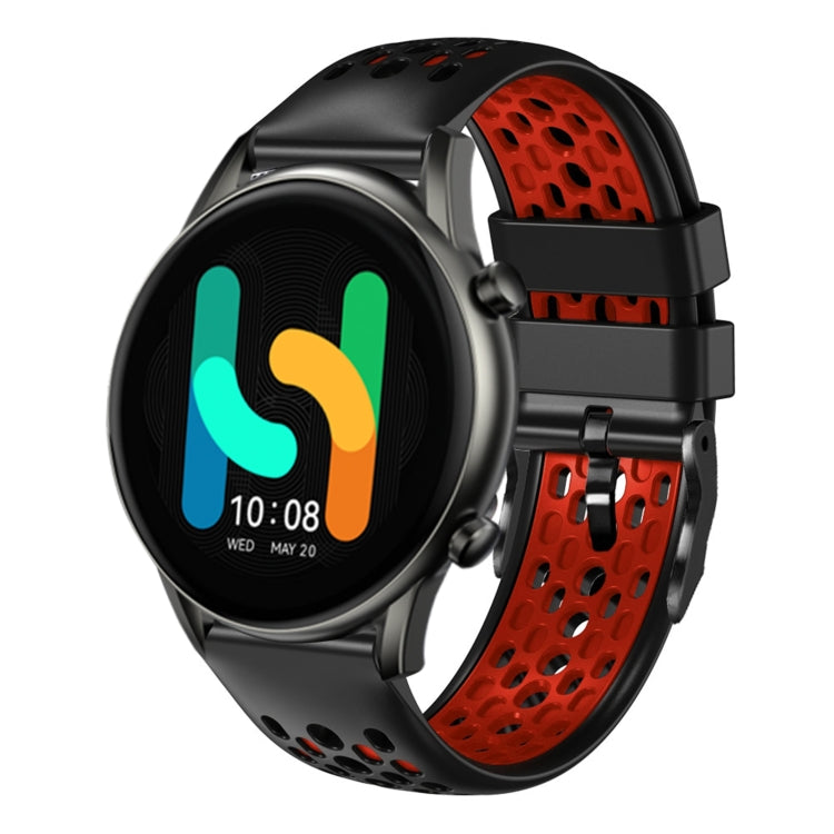 For  Xiaomi Haylou RT2 LS10 22mm Two-Color Breathable Silicone Watch Band