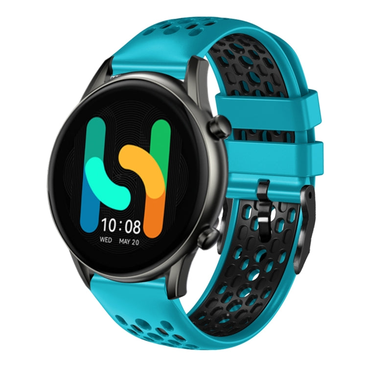 For  Xiaomi Haylou RT2 LS10 22mm Two-Color Breathable Silicone Watch Band
