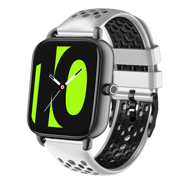 For Xiaomi Haylou RS4 LS12 22mm Two-Color Breathable Silicone Watch Band
