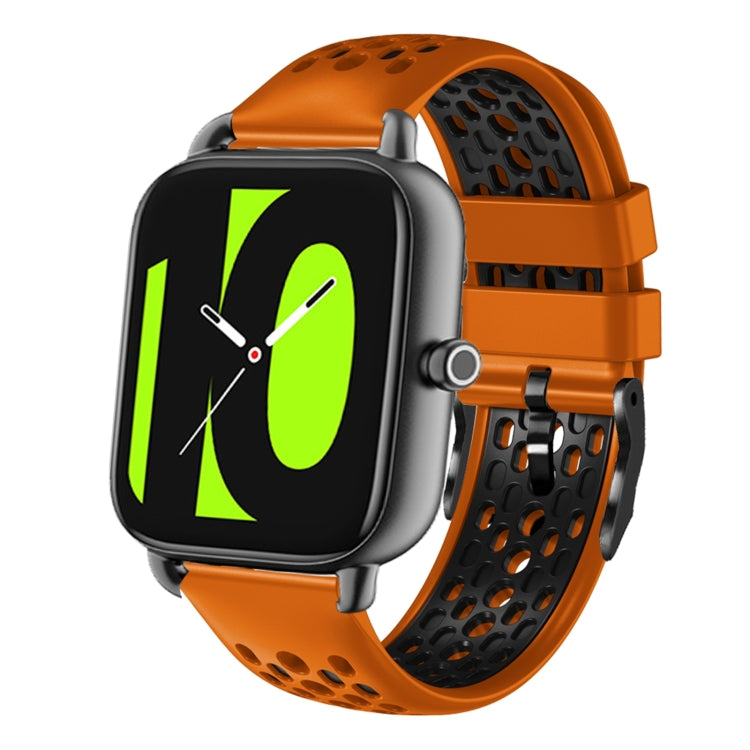 For Xiaomi Haylou RS4 LS12 22mm Two-Color Breathable Silicone Watch Band