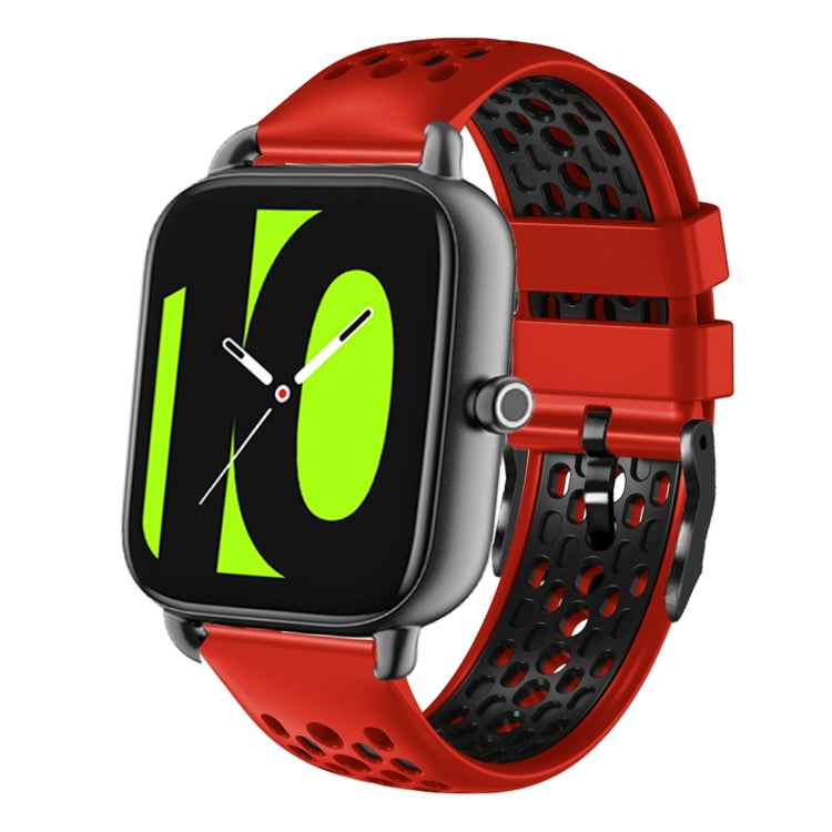 For Xiaomi Haylou RS4 LS12 22mm Two-Color Breathable Silicone Watch Band