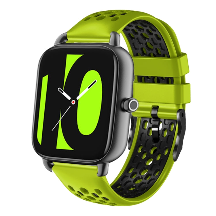 For Xiaomi Haylou RS4 LS12 22mm Two-Color Breathable Silicone Watch Band