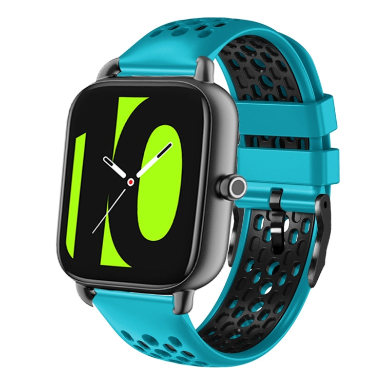 For Xiaomi Haylou RS4 LS12 22mm Two-Color Breathable Silicone Watch Band