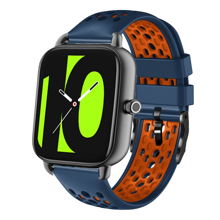 For Xiaomi Haylou RS4 LS12 22mm Two-Color Breathable Silicone Watch Band