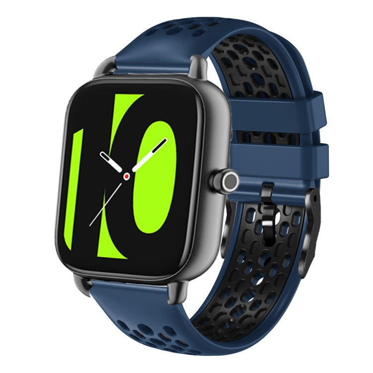 For Xiaomi Haylou RS4 LS12 22mm Two-Color Breathable Silicone Watch Band