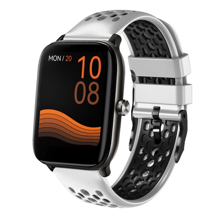 For Xiaomi Haylou GST LS09B 22mm Two-Color Breathable Silicone Watch Band