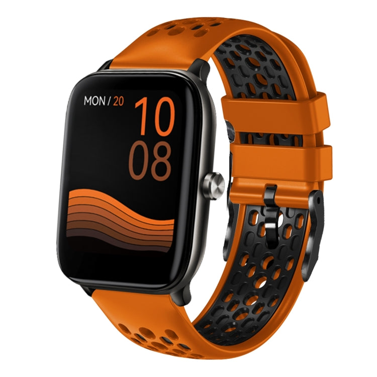 For Xiaomi Haylou GST LS09B 22mm Two-Color Breathable Silicone Watch Band