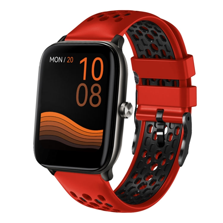 For Xiaomi Haylou GST LS09B 22mm Two-Color Breathable Silicone Watch Band