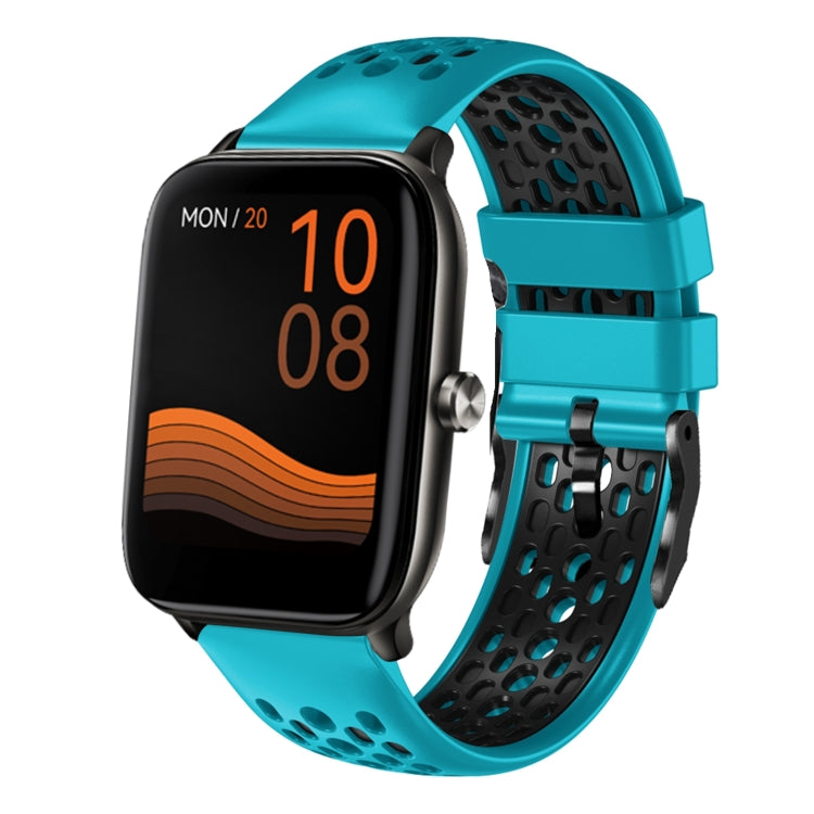 For Xiaomi Haylou GST LS09B 22mm Two-Color Breathable Silicone Watch Band