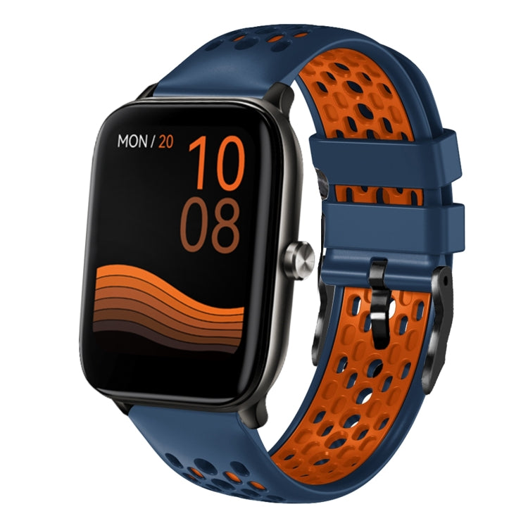For Xiaomi Haylou GST LS09B 22mm Two-Color Breathable Silicone Watch Band