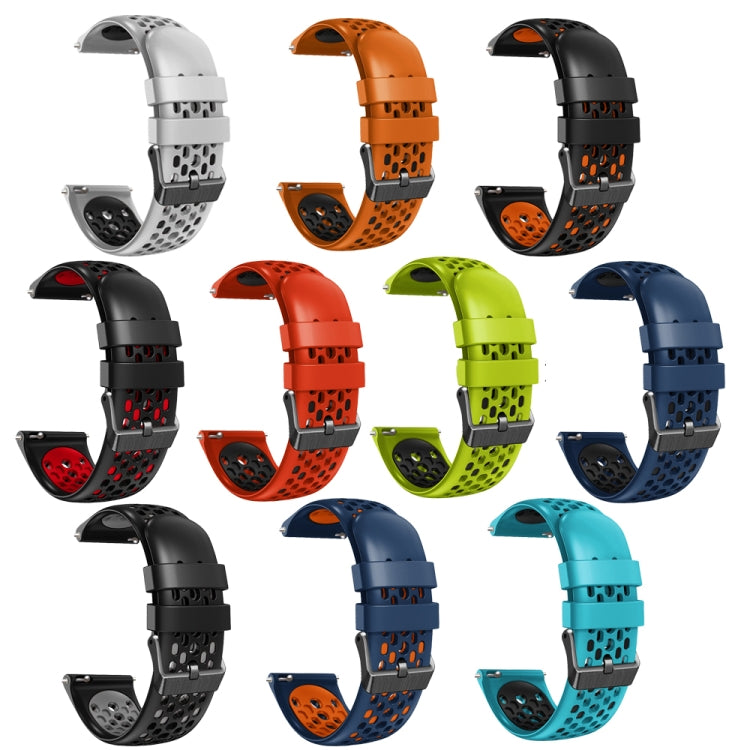 For Xiaomi Haylou GST LS09B 22mm Two-Color Breathable Silicone Watch Band
