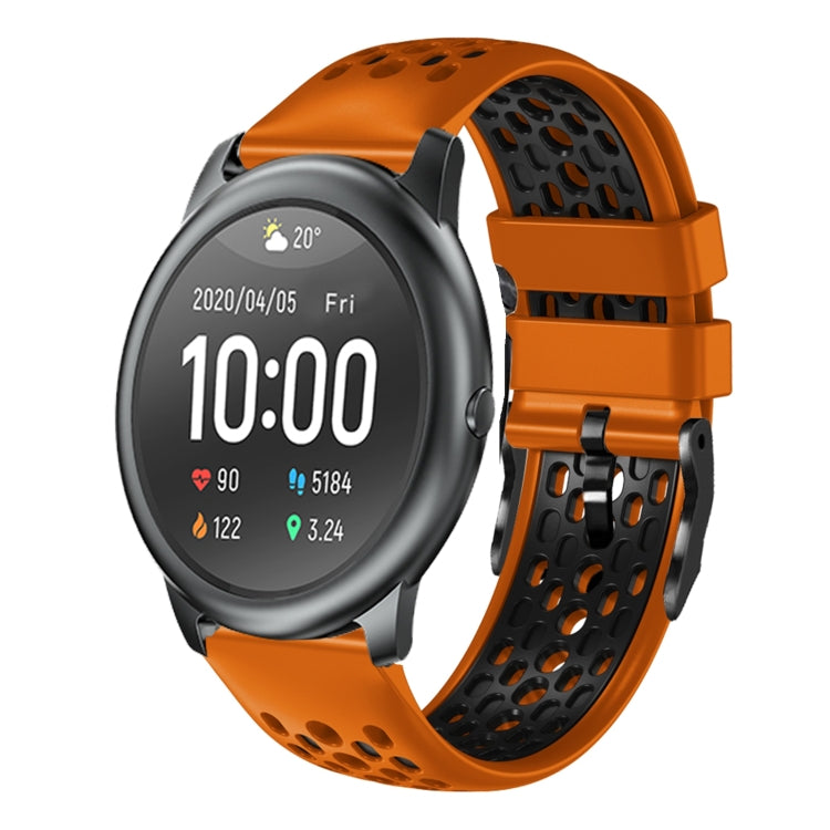 For Xiaomi Haylou RT LS05S 22mm Two-Color Breathable Silicone Watch Band