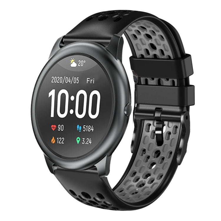 For Xiaomi Haylou RT LS05S 22mm Two-Color Breathable Silicone Watch Band