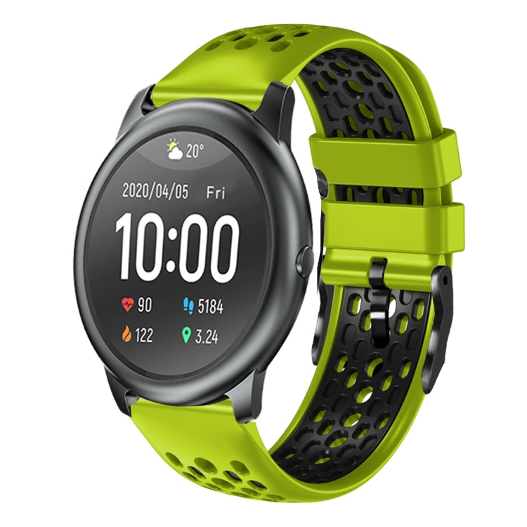 For Xiaomi Haylou RT LS05S 22mm Two-Color Breathable Silicone Watch Band