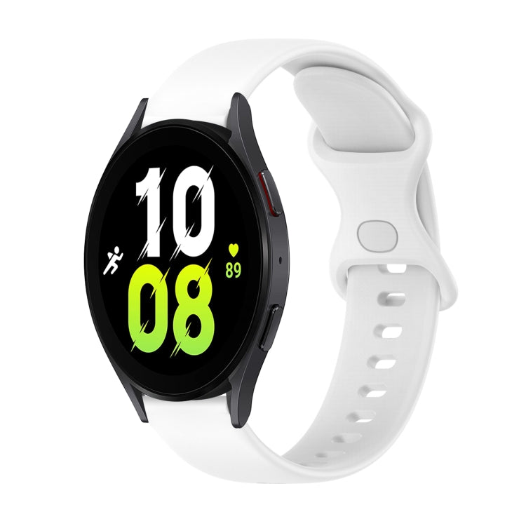 For Samsung Galaxy Watch5 40mm 20mm Butterfly Buckle Solid Color Silicone Watch Band